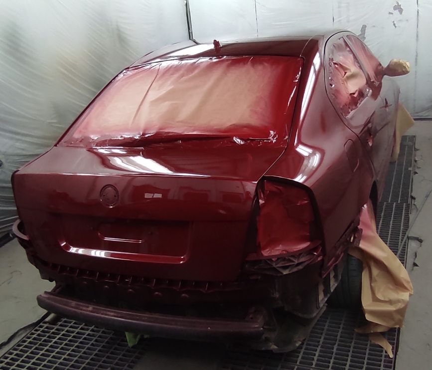 Proiect vopsire auto completă – Skoda Octavia, cu vopsea rosu - Poza 9